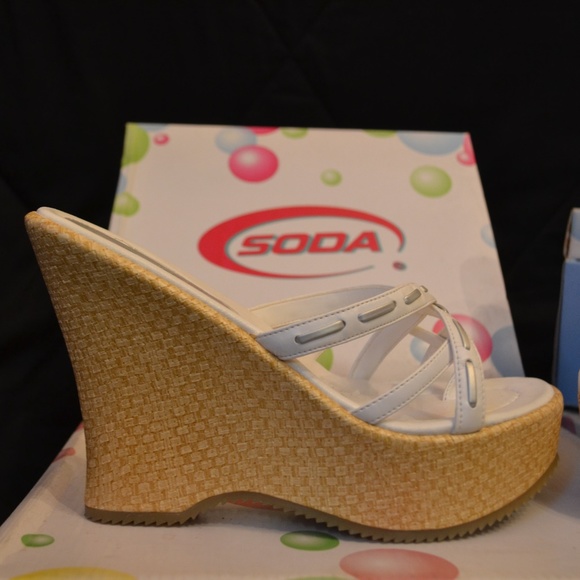 Soda Shoes | New Soda Merry White Wedge Platform Shoes 75 | Poshmark